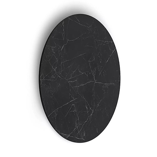 Linea light gemini applique da parete rotonda nera led 26w 2700k