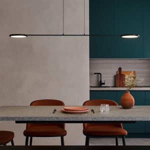 Lampadario nero per cucina moderna led 19w 3000k