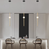 Lampadario a sospensione per bagno oro sfera bianca pendente led 13,6w 3000k