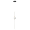 Lampadario a sospensione per bagno oro sfera bianca pendente led 13,6w 3000k