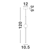 Lampadario a sospensione per bagno oro sfera bianca pendente led 13,6w 3000k