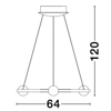 Lampadario camera matrimoniale cerchio design oro led 37w 3000k