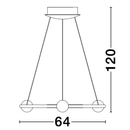 Lampadario cerchio design oro per camera da letto con telecomando