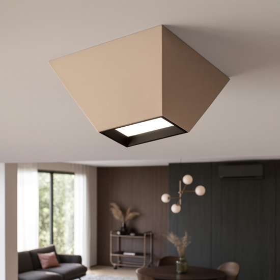 Plafoniera beige moderna led 3000k per ingresso corridoio