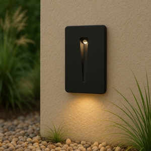 Segnapasso nero da incasso per esterno led 3w 3000k