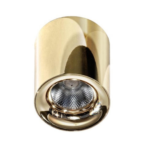 Faretto oro sporgente led cilindro 20w 3000k