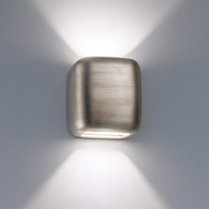 Applique parete cubo grigio anticato gea luce babol