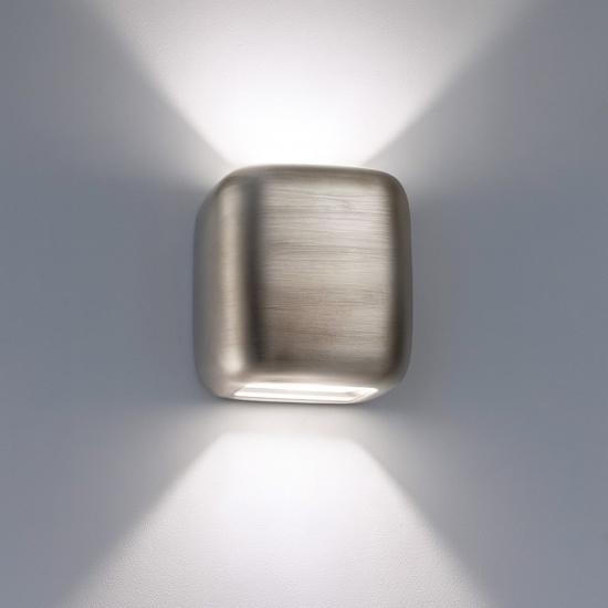 Applique parete cubo grigio anticato gea luce babol