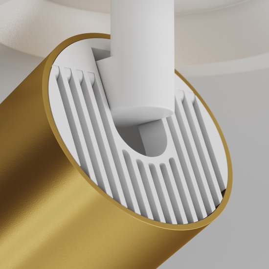 Faretto da incasso a soffitto cilindro oro orientabile maytoni focus