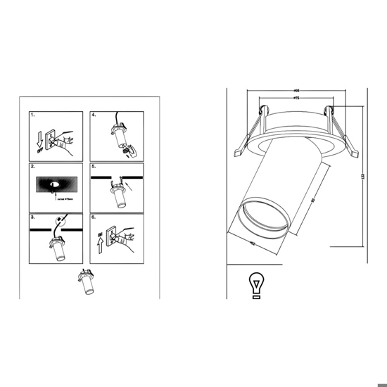Faretto da incasso a soffitto cilindro oro orientabile maytoni focus