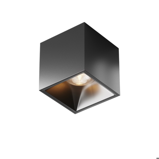 Faretto da soffitto nero cubo led 12w 3000k maytoni alfa fp
