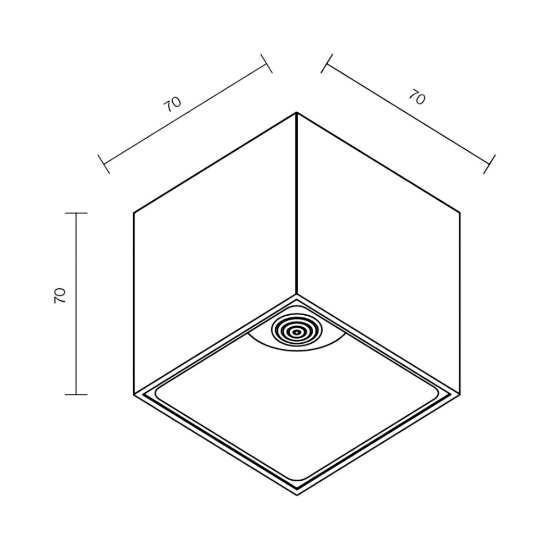 Faretto led 12w 4000k focus cubo nero da soffitto maytoni fp