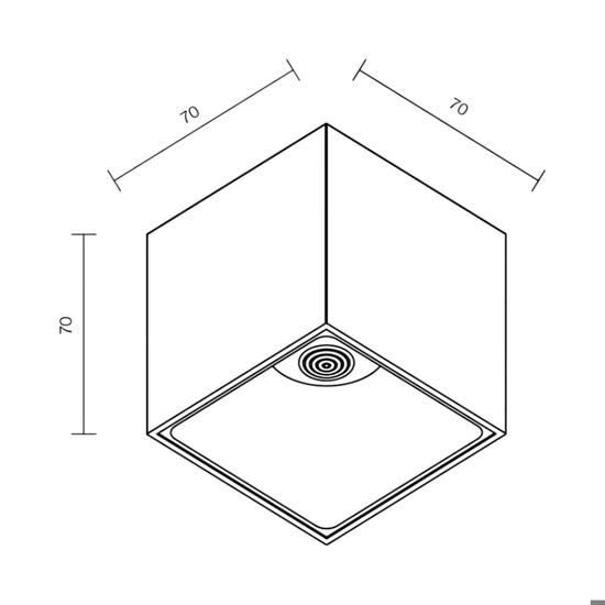 Faretto led 12w 4000k focus cubo nero da soffitto maytoni