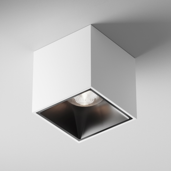 Faretto led 12w 4000k cubo a soffitto maytoni focus