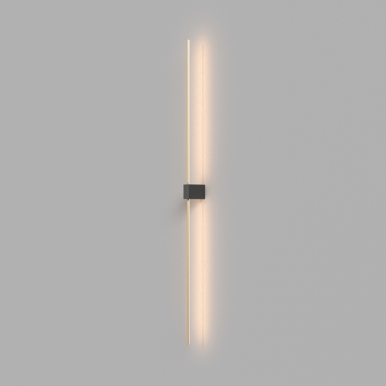 Applique maytoni paris led 12w 3000k nero oro moderna