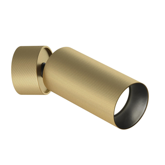 Applique da parete cilindro orientabile oro nero maytoni focus