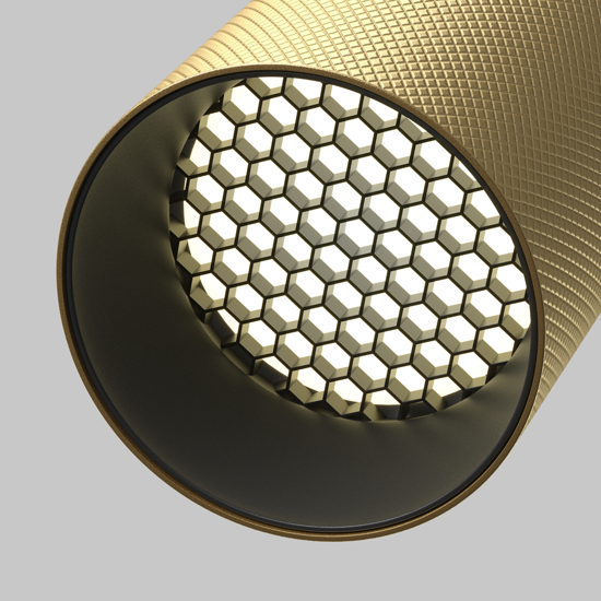 Applique da parete cilindro orientabile oro nero maytoni focus