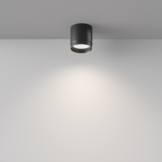Faretto da soffitto cilindro nero maytoni polar