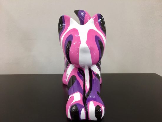 Scultura da tavolo gatto design moderno soprmmobile multicolor promozione