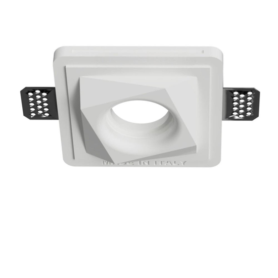 Faretto forma diamante da incasso in gesso per controsoffitto