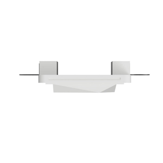 Faretto forma diamante da incasso in gesso per controsoffitto