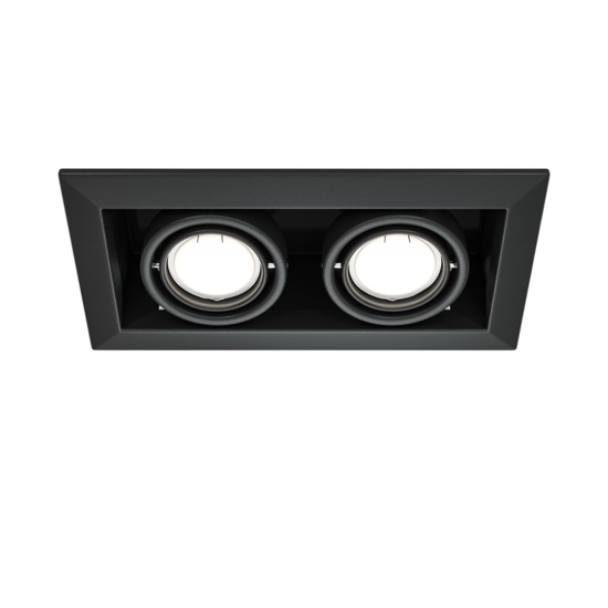 Cestello faretto da incasso soffitto nero maytoni metal modern