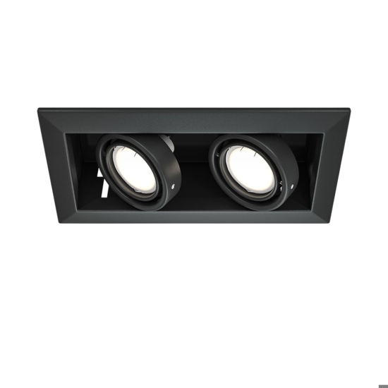 Cestello faretto da incasso soffitto nero maytoni metal modern