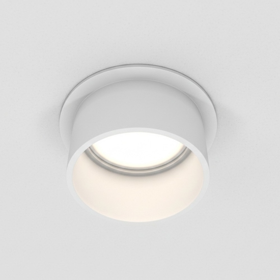 Faretto bianco da incasso a soffitto rotondo maytoni reif
