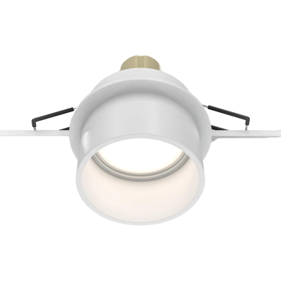 Faretto bianco da incasso a soffitto rotondo maytoni reif