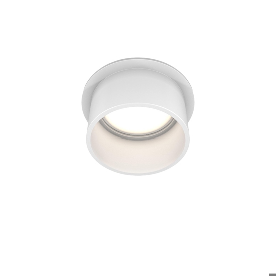 Faretto bianco da incasso a soffitto rotondo maytoni reif