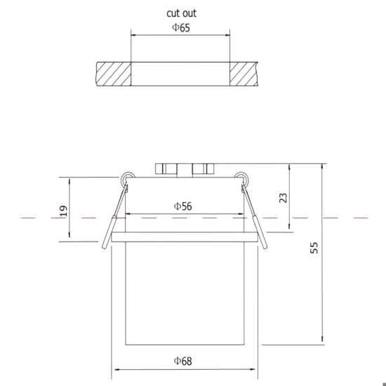 Faretto bianco da incasso a soffitto rotondo maytoni reif