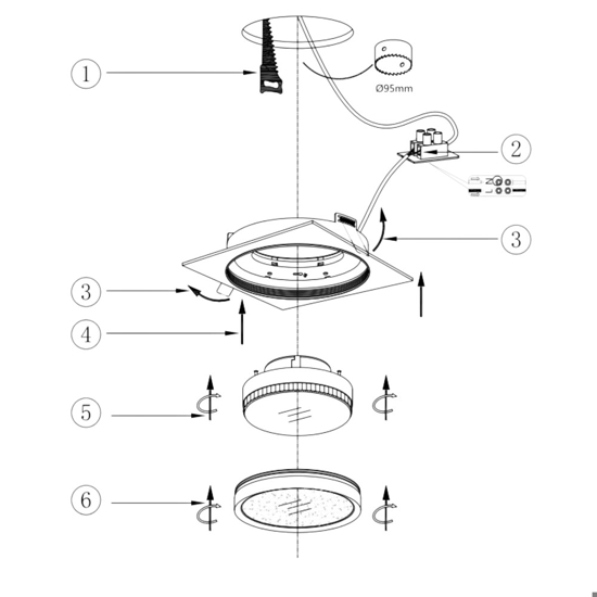 Maytoni faretto da incasso a soffitto hoop bianco rotondo gx53 maytoni
