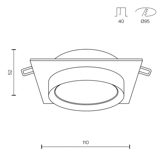 Maytoni faretto da incasso a soffitto hoop bianco rotondo gx53 maytoni