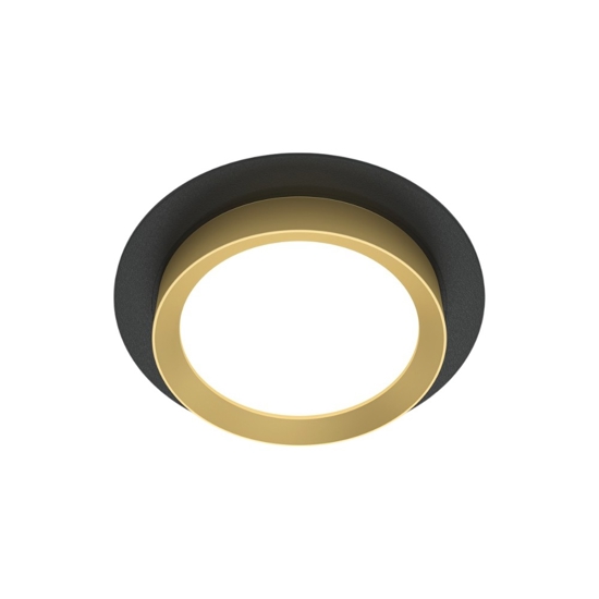 Faretto da incasso a soffito oro nero rotondo gx53 maytoni hoop