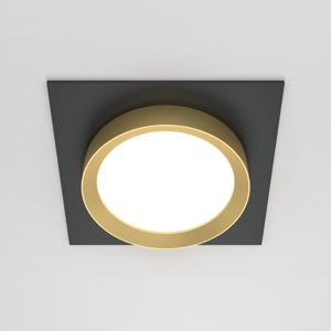 Faretto da incasso a soffitto nero oro gx53 maytoni hoop