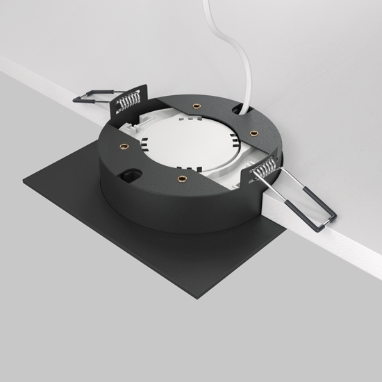 Faretto da incasso a soffitto nero oro gx53 maytoni hoop