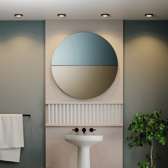 Faretto da incasso a soffitto nero oro gx53 maytoni hoop