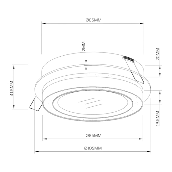 Faretto da incasso led gx53 nero rotondo a soffitto maytoni orlo