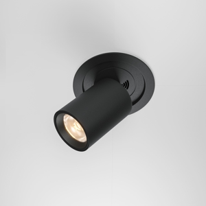 Maytoni hidden faretto retrattile da incasso led 10w 3000k 220v orientabile nero