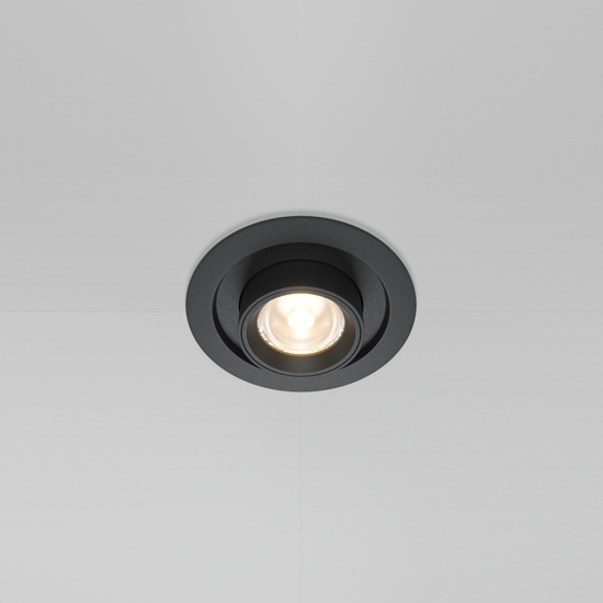 Maytoni hidden faretto retrattile da incasso led 10w 3000k 220v orientabile nero