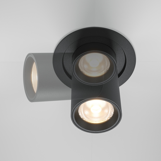 Maytoni hidden faretto retrattile da incasso led 10w 3000k 220v orientabile nero