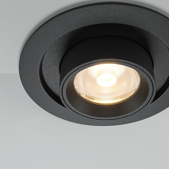 Maytoni hidden faretto retrattile da incasso led 10w 3000k 220v orientabile nero
