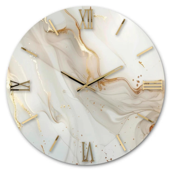 Orologio da parete rotondo design moderno effetto marmo 40cm