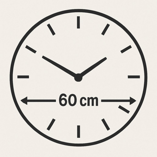 Orologio da parete 60cm elegance gold tondo moderno in resina