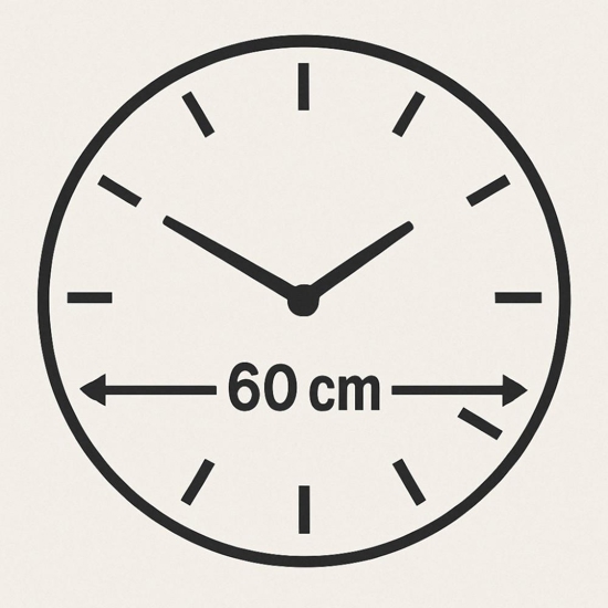 Orologio da parete rotondo 60 cm design contemporaneo