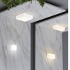 Applique acrilico bianco da esterno led 8w cct 3000k 4000k 6500k