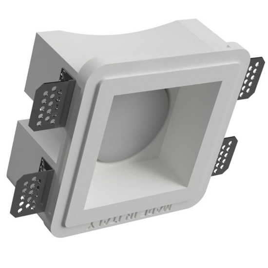 Faretto di gesso quadrato da incasso a soffitto gx53