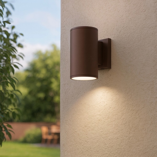 Gea luce applique da esterno cilindro ruggine