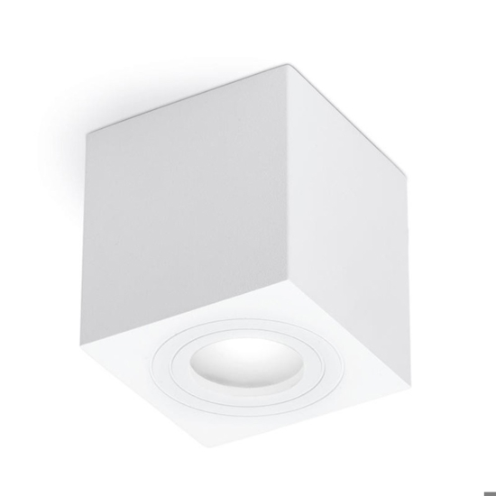 Faretto per esterno cubotto bianco gea luce