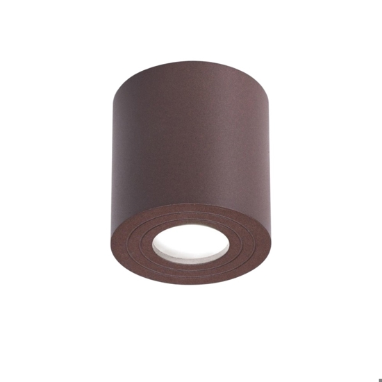 Faretto da esterno per soffitto cilindro marrone gea luce